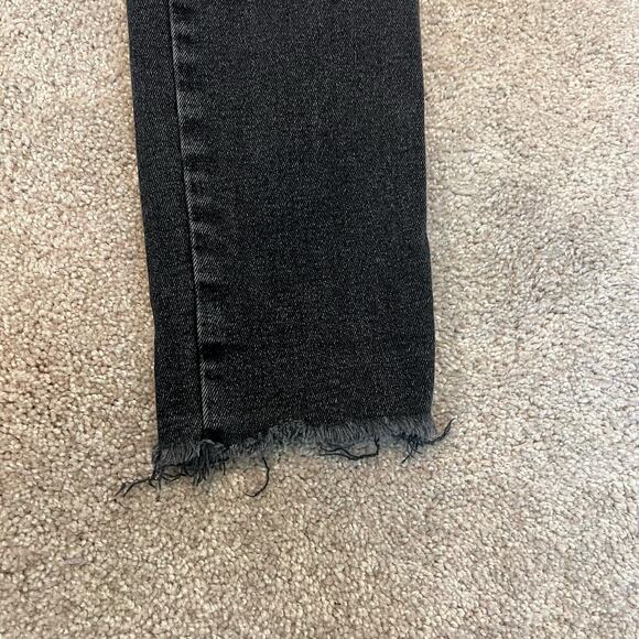 We The Free Women's Black Grey Distressed Skinny Jean Raw Hem Size 29 - Picture 10 of 11